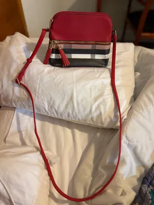 Cute And Classic Crossbody Purse With Plaid Design. thumbnail 2