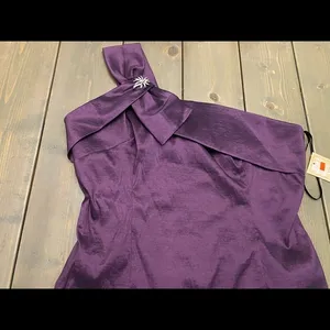Beautiful eggplant one shoulder dress eureka‎ thumbnail 2
