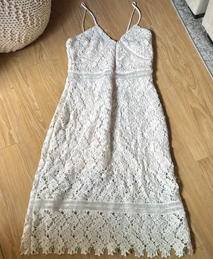 Endless Rose White Spaghetti Strap Midi Dress thumbnail 1