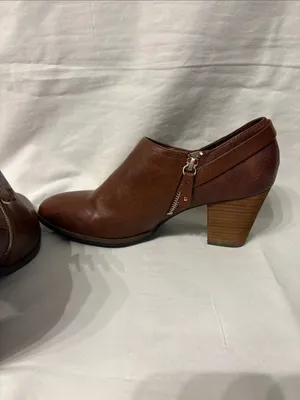 Dr Scholl’s Memory Foam Comfort Fit Women's Brown Zip Ankle Booties SZ 9 thumbnail 6