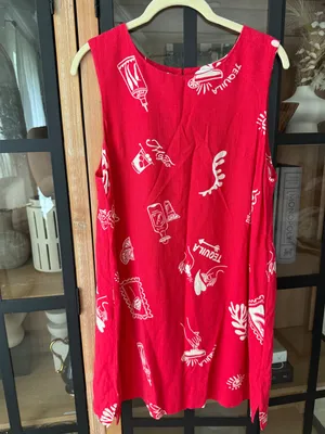 Paper heart tequila shift dress linen roundneck pockets doodles anthropologie thumbnail 7