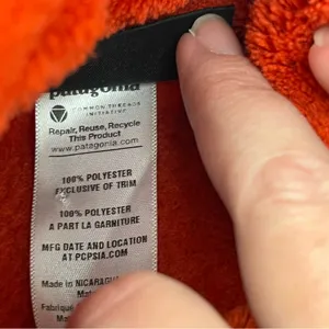 Patagonia Synchilla Polartec Thermal‎ Pro Womens Medium Orange Fleece Pullover thumbnail 3