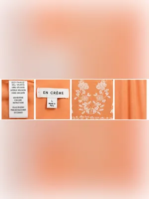 En Crème Embroidered Maxi Dress – Size Large Orange thumbnail 5