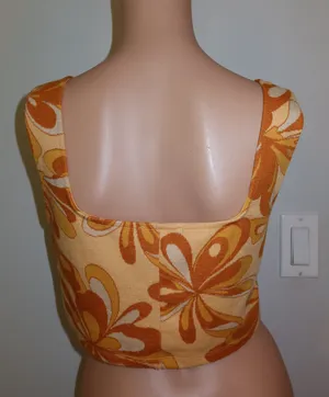 Zara Women’s Orange/Yellow Crop Top thumbnail 2