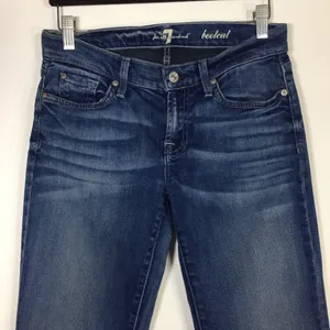 7 for all Mankind Bootcut Raw Hem Jeans Size 26 thumbnail 5