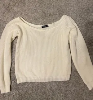 Pretty Little Thing White Off Shoulder Sweater thumbnail 1