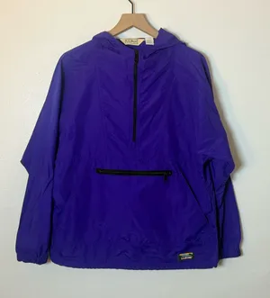 L.L.Bean hooded‎ anorak vintage windbreaker thumbnail 1