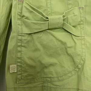 Plugg Light Green Cotton Blazer with Bow Pocket Accents thumbnail 5