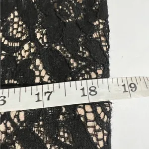 R&K Black Floral Lace Fit and Flare Cap Sleeve Dress Satin Trim Size 18 thumbnail 7