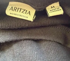 Aritzia Homestretch Basic Cotton Long Sleeve Crewneck Top Black Size M thumbnail 2