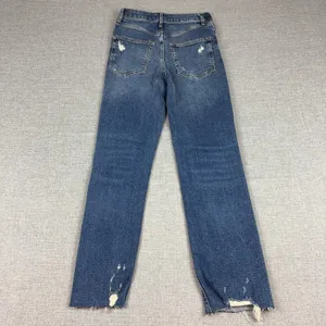We The Free Jeans Womens 27 Blue Medium Wash High Rise Straight Distressed Denim thumbnail 12
