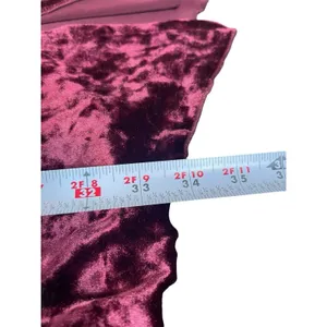 VTG Y2K 90s Fashion Bug Crushed Velvet Gothic 2-Piece Set Skirt Set M Burgundy thumbnail 12
