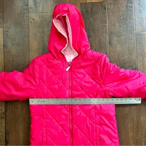 Faded Glory hot pink/pink reversible hooded puffer jacket, juniors size XL 14/16 thumbnail 12