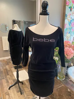 Logo Velour Dress thumbnail 1