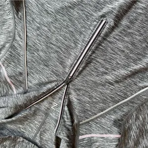 Z By Zella Hoodie Shirt Womens Medium Gray Reflective Running Outdoor 1/4 Zip thumbnail 9