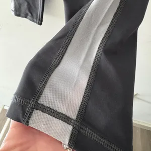 Aerie Chill Play Move 7/8 Black Gray Colorblock Mesh‎ Leggings thumbnail 4
