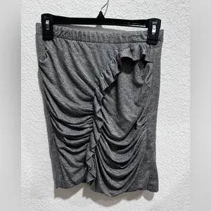 IRO Gray Ruffled Mini Skirt thumbnail 2