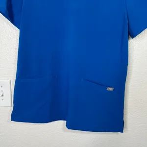FIGS Womens Casma 3 pocket Technical Collection Blue Scrub Top Size S FW1100 thumbnail 4