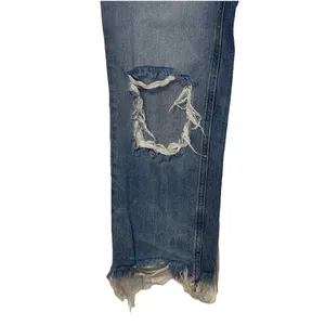 We The Free Women's Jeans Distressed Ripped Button Fly Crop Raw‎ Hem Denim 26 thumbnail 3