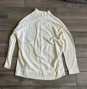 We The Free Cream Ribbed Mock Neck Sweater thumbnail 1
