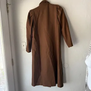 Vintage Max New York Wool Blend Long Coat Brown Large‎ Clean Girl Peppy Academia thumbnail 5