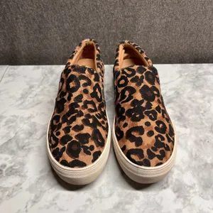Steve Madden Leopard Print Slip On‎ Sneakers Women's Size 7.5M Platform Comfort thumbnail 2