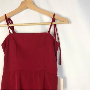 Superdown Red Square‎ Neck Strappy Bodycon Midi Dress XXS thumbnail 3