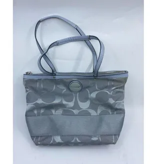 Coach Gray Jacquard Fabric Long Strap Tote Bag thumbnail 2