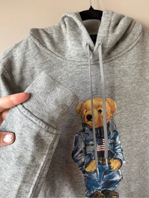 Polo Ralph Lauren Bear Women’s Gray Hoodie Sweatshirt All American Size Small thumbnail 7