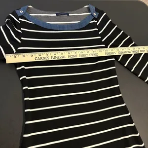 Women's Tommy Hilfiger Long Sleeve Striped Dress‎ S Black White Size XSmall thumbnail 5