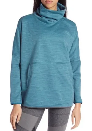 The North Face Womens Pullover Tunic Sweatshirt Teal‎ Blue Funnel Neck XS thumbnail 1