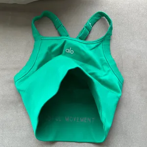 Alo Yoga Seamless Ribbed Favorite Bra Tank Spruce Green XXS thumbnail 4