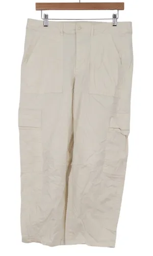 Universal Thread Womens Cream High Rise Wide Leg Cargo Pants Size 12 Off White thumbnail 1