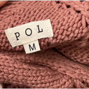 POL Chunky Sweater Cardigan Size Medium Open Front Knit Crochet Boho Cable Knit thumbnail 5