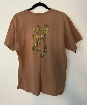 Brown Short-Sleeve Women's Crewneck Tee thumbnail 1