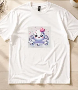 Cute Spider Graphic T-Shirt Halloween Theme 100% Cotton Size XL thumbnail 1