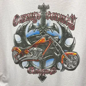 Orange County Choppers OCC Y2K Vintage Double Sided Flame Graphic Biker Tee XXL thumbnail 2