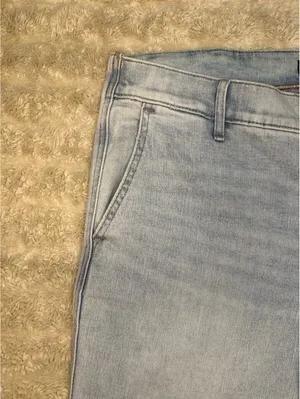 Express 70s Flare Mid Rise light wash stretch denim jeans 12S coastal cowgirl thumbnail 3