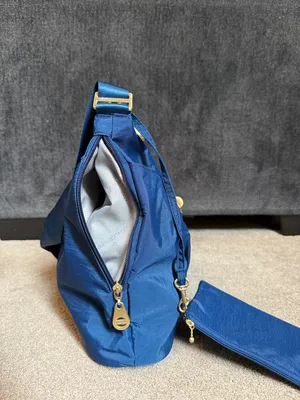 Baggallini Blue Nylon Helsinki Zipper Top Crossbody Bag thumbnail 4