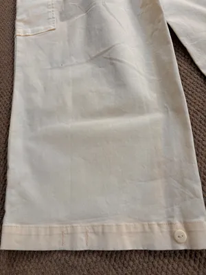 NWT Anthropologie Du Paradis Wide Leg Cargo Pants Cream Size 10 Retail $170.00 thumbnail 11