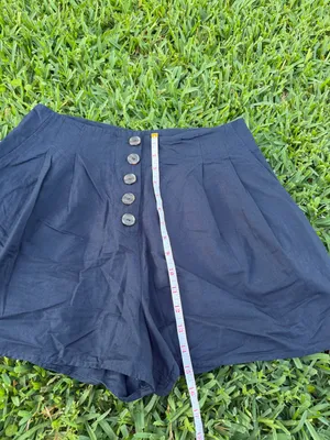 Gianni Bini Navy Blue High Rise Pleated Flowy Shorts Size 8 thumbnail 2