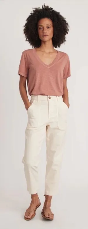 MARINE LAYER Cream Maya Slim Straight Utility Pants Size 6‎ thumbnail 1