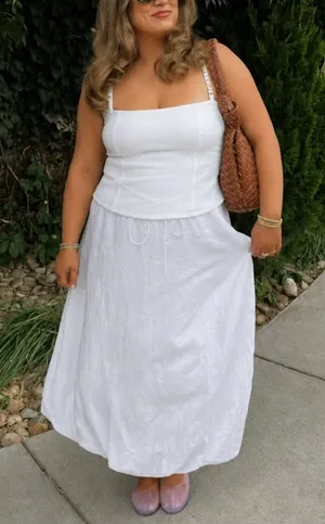 Reformation‎ | Amaya Strappy Open-Back 100% Linen Top in White thumbnail 1
