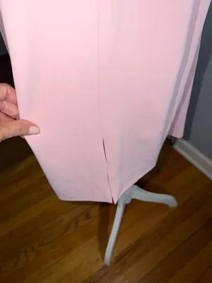 NWT Ruched Wrap Midi Dress in Blush Pink thumbnail 8