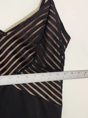 Haute Fox Black and Nude Bodycon Cocktail Dress Size 1XL NWOT thumbnail 8