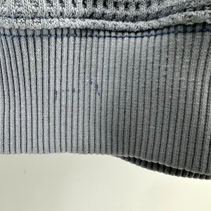 Aerie Waffle Thermal Long Sleeve Knit Pullover Crew Neck Oversized Blue Medium thumbnail 6