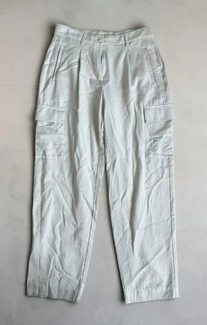 OLD NAVY Taylor Straight Beige High Rise Trousers Pants Size Small thumbnail 1