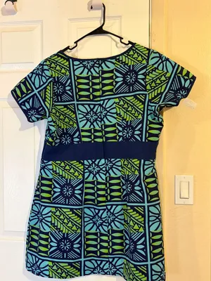 Polynesian Puletasi Blue Green for Women. Measurements in description thumbnail 11