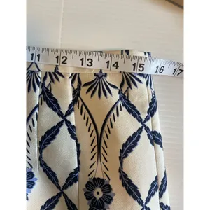 J Crew Skirt Size 6 Blue Floral Pencil Cotton‎ Zip Up Office Preppy Party Casual thumbnail 8
