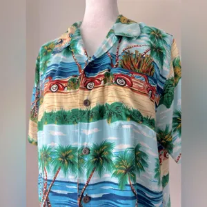Vintage ‘90s Pineapple Connection Tropical Print Short Sleeve Hawaiian Shirt thumbnail 4